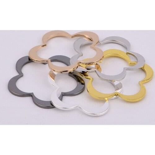 10 pieces 28mm hollow five plum flower pendant simple style copper pendant DIY handmade material