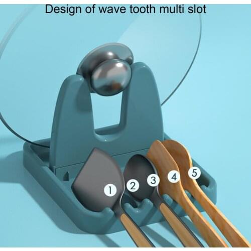 Fashion Household Spoon Pot Lid Rack Strong Bearing Capacity U-shape No Shaking PP Cooking Spatula Pan Lid Holder Kitchen Tools