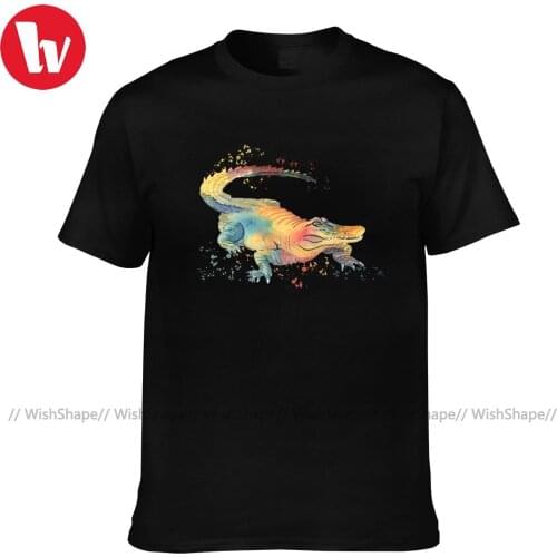 Alligator T Shirt Men Fashion 100 Cotton Print Tee Shirt Short Sleeves Summer T-Shirt 4xl
