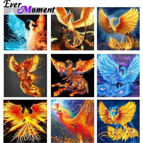 Ever Moment Diamond Painting Phoenix Flying Decoration For Home Cross Stitch Full Square Drill Diamond Embroidery ASF2054
