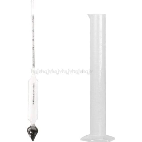 Hydrometer Tester Vintage measuring bottle Set Tools Alcoholmeter Alcohol Meter Wine Concentration Meter 0-50 hydrometer