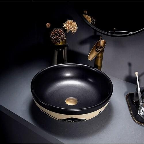 Table basin single basin ceramic antique art washbasin retro washbasin balcony toilet washbasin household