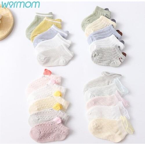 Baby Socks Mesh Thin Cotton Summer Breathable Childrens Boat Socks Tube Short Cartoon Boys And Girls Baby Clothes Accessories