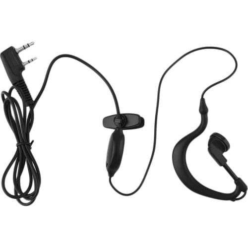 NEW 2 Pin Mic Headset Earpiece Ear Hook Earphone for Baofeng Radio UV 5R 888s