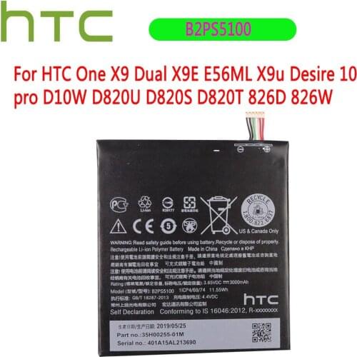 Original Battery B2PS5100 for HTC One X9 Dual X9E E56ML X9u Desire 10 pro D10W D820U D820S D820T 826D 826W Battery