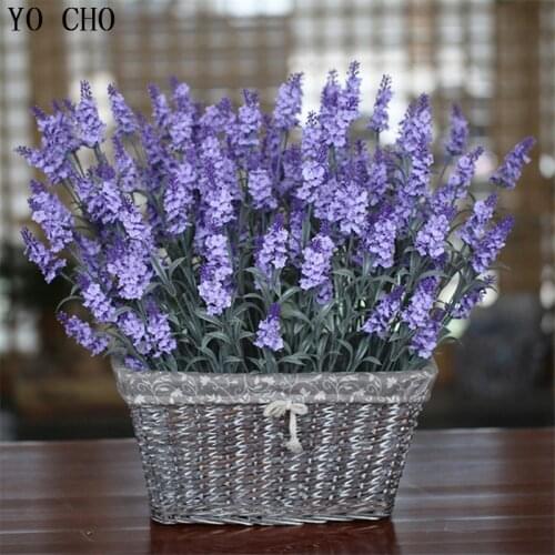 Perfume Plant Artificial Purple Flower Lavender Bouquet Home Garden Vase Basket Decoration Beautiful Grain Decor Vanilla Flowers
