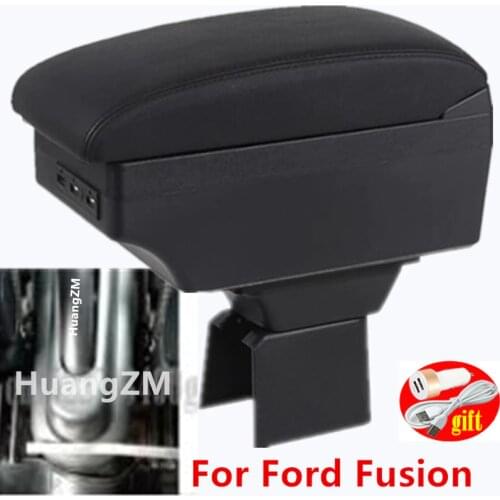 For Ford Fusion Armrest box Retrofit parts dedicated Car Armrest Center Storage box car accessories Interior with 7USB
