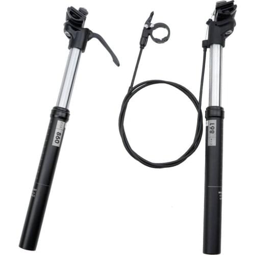 Wire Remote Control Bike Seatpost Mountain MTB Adjustment Bicycle Seat post Suspension Air 27.2/30.8/31.6x350mm Travel 100mm