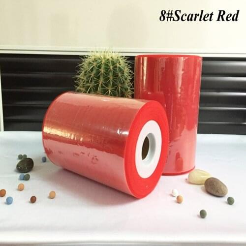 ) Hot Sale Scarlet red Color Nylon Tulle Spool Rolls 100yds For Decoration