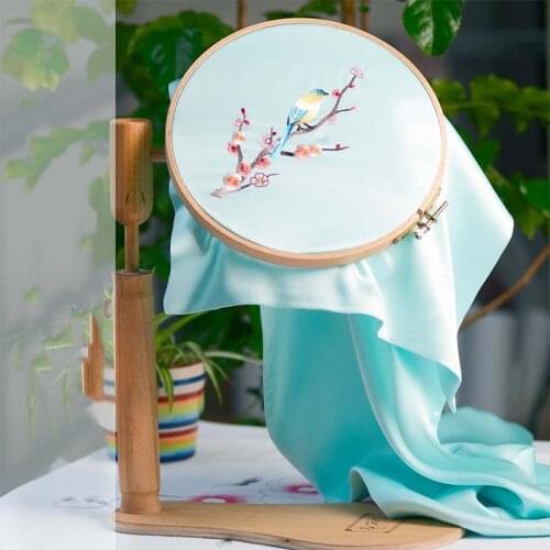 Embroidery Hoop Stand Wood Cross Stitch Hoop Set Embroidery Ring Frame Adjustable Embroidery Tools 24cm 28cm