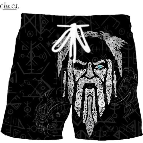 CLOOCL Popular Viking Tattoo Men Drawstring Shorts 3D Print Looney Tunes Collection Elastic Fashion Casual Shorts Drop Shipping