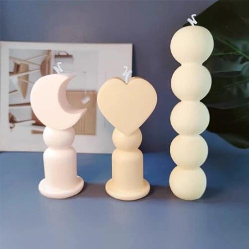 Love Scepter Moon Scepter Silicone Mold for Candle Making Aromatherapy Candle Mold Plaster Silicone Mold