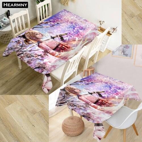 Custom Fate Anime Tablecloth Kitchen Dining Table Decorations Home Rectangular Party Table Covers Office Plain More Size