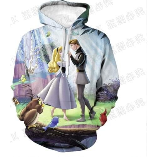 Sleeping Beauty Hoodies Men Women Children Cartoon Anime 3D Print Sweatshirt Fashion Long Sleeve Pullover Boy Girl Kids Clothing