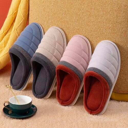 Autumn Winter New Bedroom Couples Plush Shoes Luxury House Women Cotton Slippers Soft TPR Soles Indoor Warm Ladies Fur Slippers