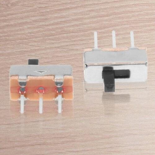 50 Pcs SS12D00G3 2 Position SPDT 1P2T 3 Pin PCB Panel Mini Vertical Slide Switch