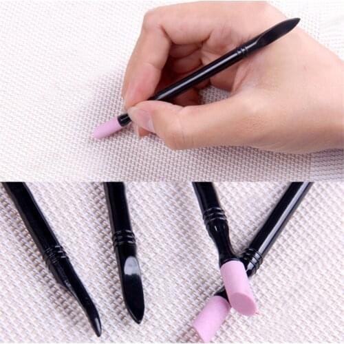 High Quality Double-End Pumice Stone Nail File Rods Cuticle Hangnails Remove Nail Manicure Tools