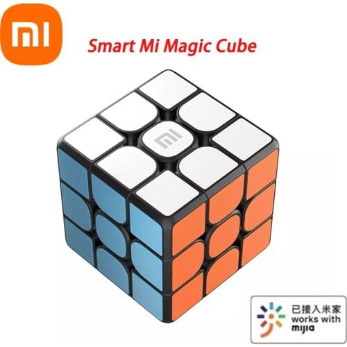 Xiaomi Smart Mi Magic Cube Mijia Smart Rubiks Cube Work with Mijia APP Timing Bluetooth Connect Racing Structure For Kids Gifts