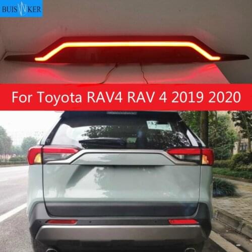 Rear Bumper Trunk Tail Light For Toyota RAV4 RAV 4 2019 2020 Car LED Rear Fog Lamp Brake Light Dynamic Turn Signal Reflector