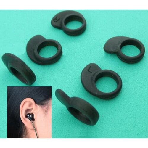 2Pairs Silicone Earphone ear hooks plugs earhook earplug for In-Ear Earphone Accessories Black/Clear Colors