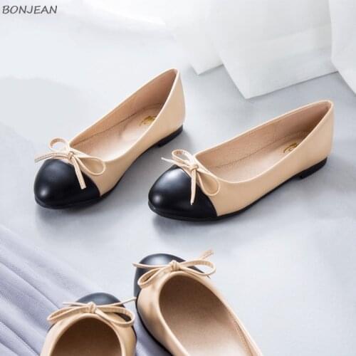 2020 Summer New Womens Flats Fashion Butterfly Knot Round Tor Mixed Color Ladies Single Shoes Cozy Womens Flat loafers