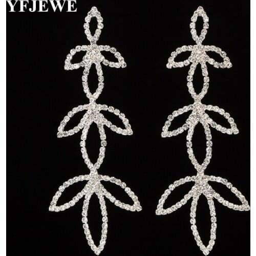 YFJEWE Women Leaves Pattern Dangle Earrrings Fashion Evening Party Jewelry E416