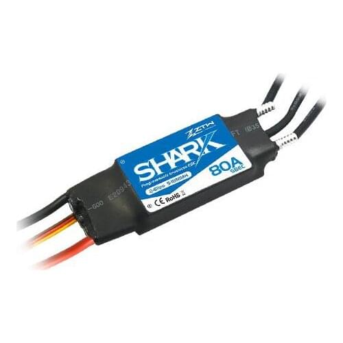 ZTW Shark 80A BEC Waterproof brushless ESC For Boat With Water-cooling System RC boat model