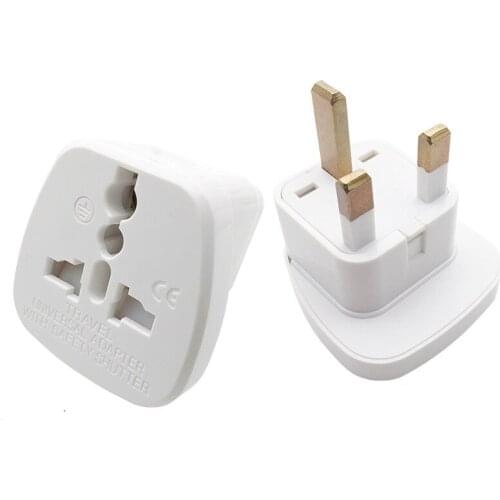 10pcs/Lot Singapore Malaysia HongKong Indonesia Qatar Adaptor Plug Swiss AU EU US to UK Travel Universal Adapter Type G