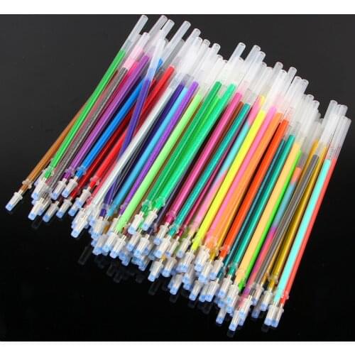 12/24/36/48 Colors Gel Pen Refills Colored Watercolor Fluorescent for Painting Drawing Highlighter Pens Refill DIY Stationery