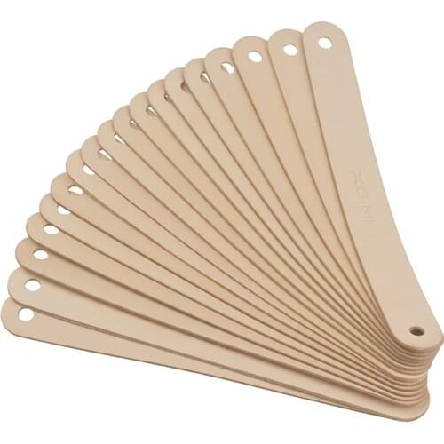 2pcs Vegetable Tanned Cowhide Dyesable Genuine Leather Strip DIY Craft Handmade Leathercraft Material 30*4cm