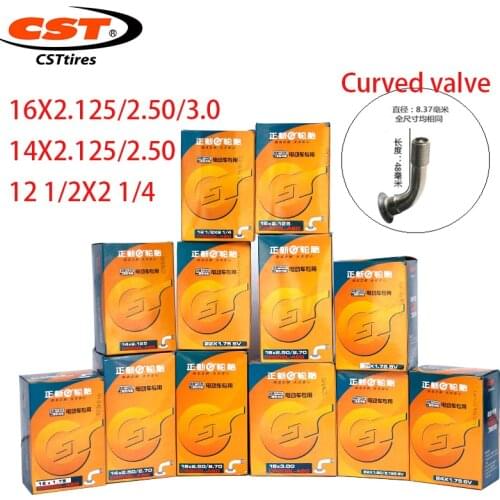 2pcs Inner Tube Tyre Electric Bicycle Accessories E-Bike Interior Tire rubber Tube 12 1/2X2 1/4 14/16X2.125/2.5/3.0 Bent Valve