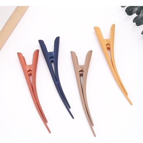 2021 Selling New Fashion Frosted Ins Simple Wild Resin Horn Large Clip Hairpin Barrettes For Women Girls Accessories Headwear