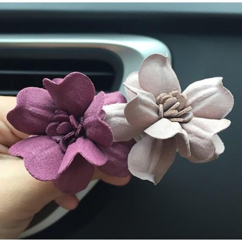 3D Handmade Flower Vent Clip For Car Perfume Air Freshener In The Car Fragrance Diffuser Auto Interior Decor Accessory For Girls
