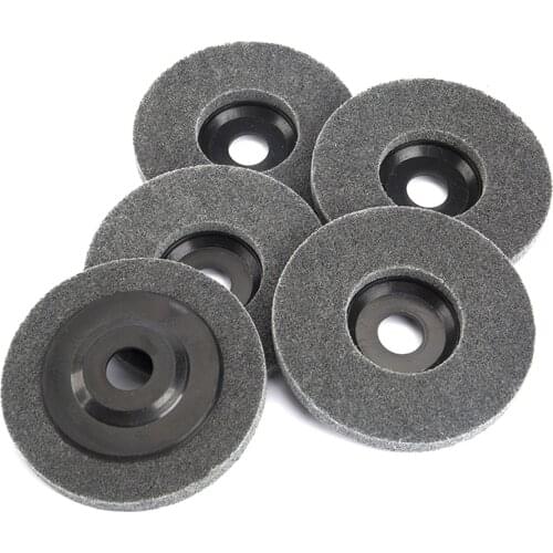 4" 4.5" 5" 100/115/125mm Nylon Fiber Polishing Wheel Non Woven Abrasive disc Grinding Polishing Wheel for Metal 2/5/10Pcs