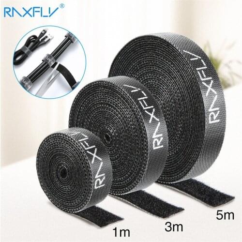 5m Ultra Thin Micro Soft Nylon Hook Buckled Bandage Loop Fastener Magic Tape Clip Holder Cable Ties Strap Organizer#p4