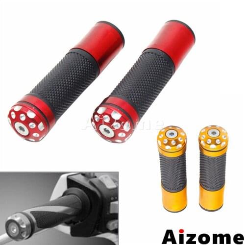 5 Colors For Cafe Racer Handlebar Grip Rubber Anti-slip Aluminum For Motorcycle 7/8"handle bar Grips For Honda Yamaha Suzuki