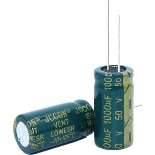 10pcs High frequency low resistance aluminum electrolytic capacitor 50v1000UF 1000uf50v volume: 13x25