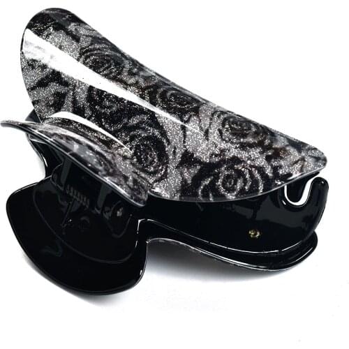 Large Hair Accessories Female Hair Claw Clip Come Shine Black and white acrylic makeup bath plate hair headdress women