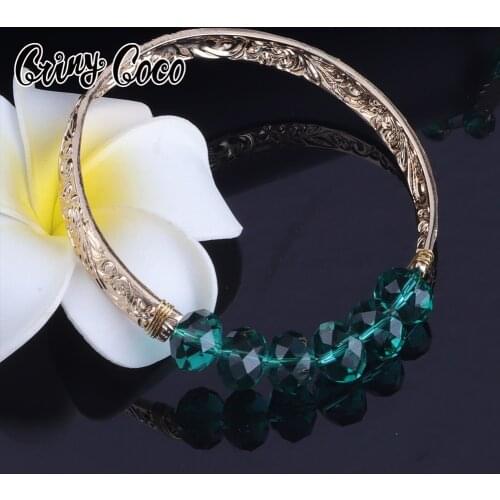Cring Coco Crystal Bangles Samoan Hamilto Gold Plated Bracelets Hawaiian Bracelet Jewelry Wholesale Polynesian Jewelry for Women