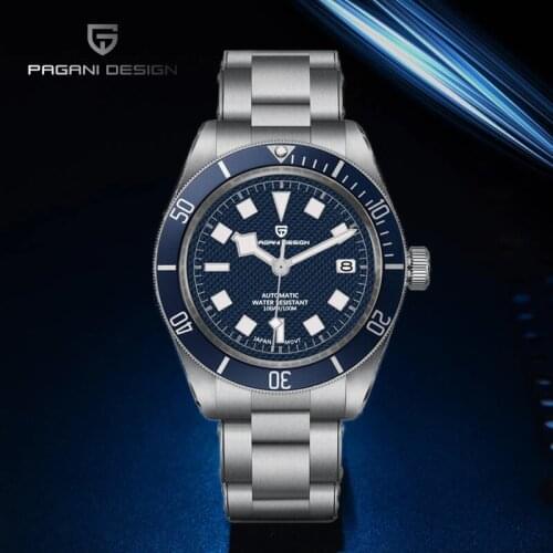 PAGANI DESIGN Luxury Brand 2021 New Mens Mechanical Watches Stainless Steel Men Wristwatch Waterproof 100M diver Sports Watches