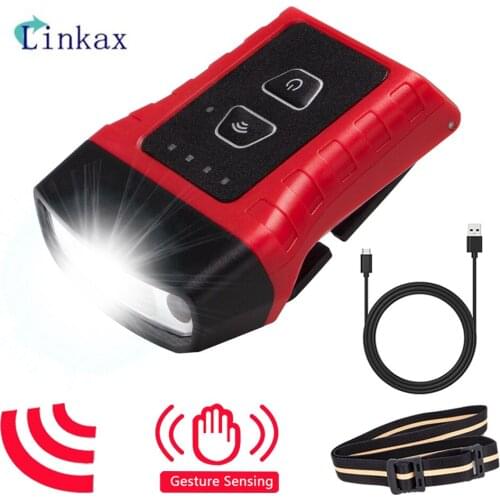 COB LED Cap Light Finger Sensor Hat Headlight 2 in 1 Headlamp Flashlight Head Cap Light Clip On Light Night Fishing Head Lamp