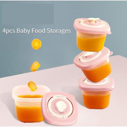 Baby Food Storage 120ml 6pcs Set Milk Powder Box Portable Supplement Light Snack Box With Leak Valve Kids Snack Container Timer
