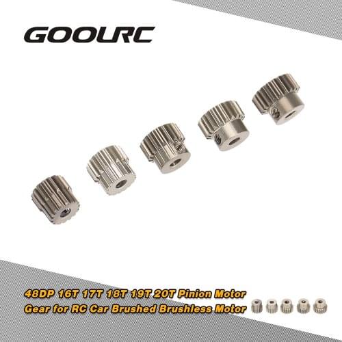 GoolRC 3.175mm 48DP 16T 17T 18T 19T 20T Pinion Motor Gear for 1/10 RC Car Brushed Brushless Motor
