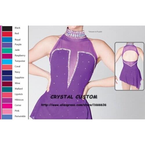 Crystal Custom Figure Skating Dress Girls New Brand Ice Skating Clothes For Competition DR4641