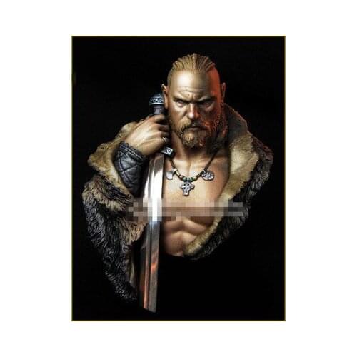 1/35 Scale Models Miniature Resin Fantasy Viking Warrior Figure Unpainted GK Model Kit Handmade DIY