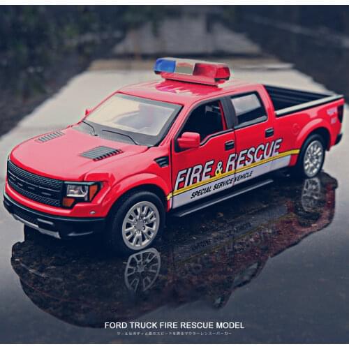1:32 Alloy Car Ford Raptor F150 Policecar Modle 911 Alloy Toy Car Models Diecast Metal Vehicle Model Cars Toys For