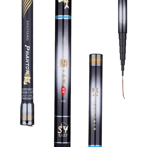 Power Hand Rod Super Hard and Light Fishing De Pesca Long Section Wedkarstwo Olta Spinning Peche 8/9/10/11/12/13/14m Fishing Rod