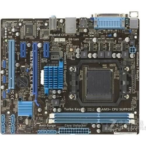 Original motherboard ASUS M5A78L-M LX PLUS DDR3 Socket AM3/AM3+ USB2.0 USB3.0 16GB 760G/780L Desktop motherboard Free shipping