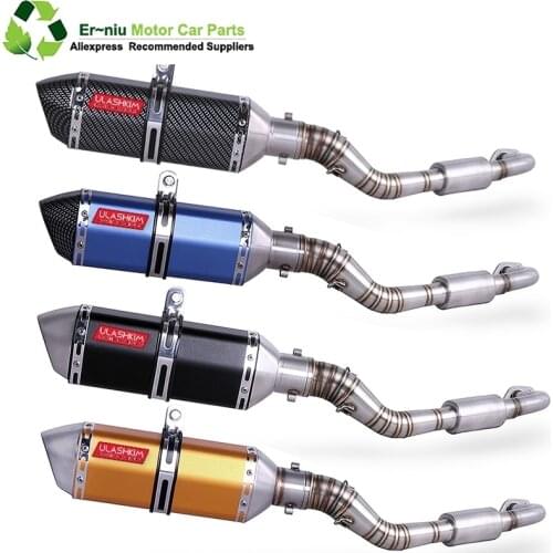 NVX155 Motorcycle Exhaust Slip On Full System Modified Front Middle Link Pipe Muffler For YAMAHA Aerox NVX 155 Exhaust