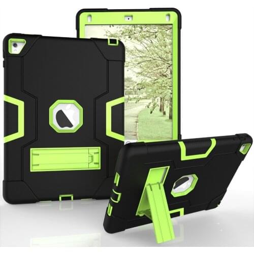 Silicone + PC Armor Shockproof Case Cover For ipad Air 2 For ipad Pro 9.7 , Bracket Heavy Duty Hard Case Body Cover-YCJOYZW